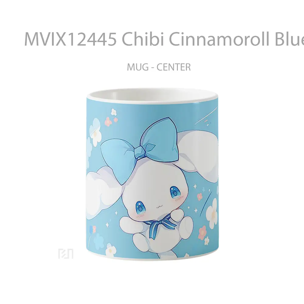 Mug Chibi Cinnamoroll Blue Background Koleksi Mug Limited Edition