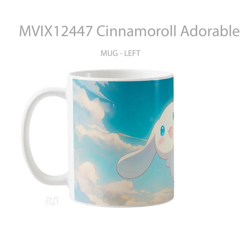 Mug Cinnamoroll Adorable Clouds Blue Sky Gelas Keramik Desain Unik - All-side / Desain