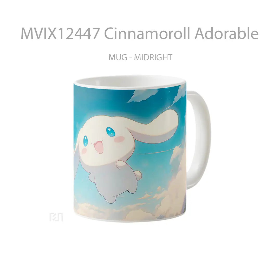 Mug Cinnamoroll Adorable Clouds Blue Sky Gelas Keramik Desain Unik - All-side / Desain