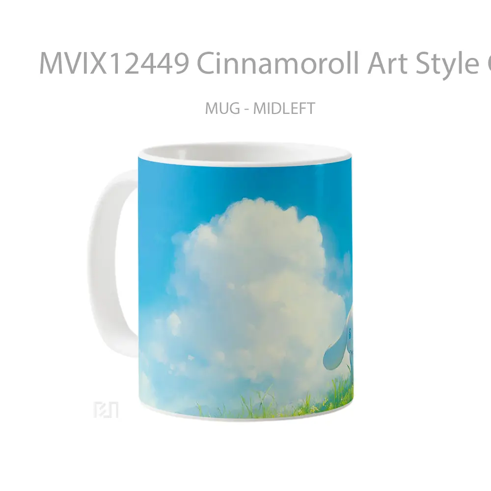 Mug Cinnamoroll Art Style Cute Gelas Keramik Desain Unik - All-side / Desain