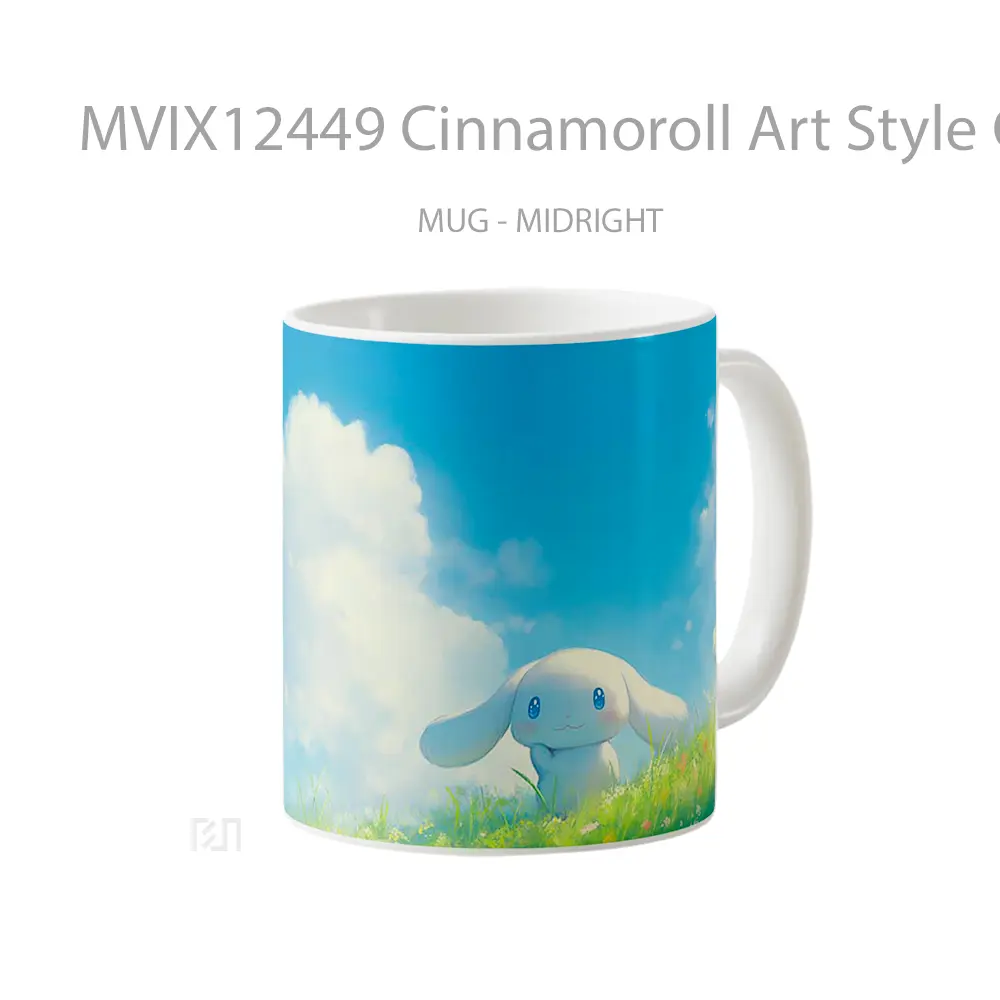 Mug Cinnamoroll Art Style Cute Gelas Keramik Desain Unik - All-side / Desain