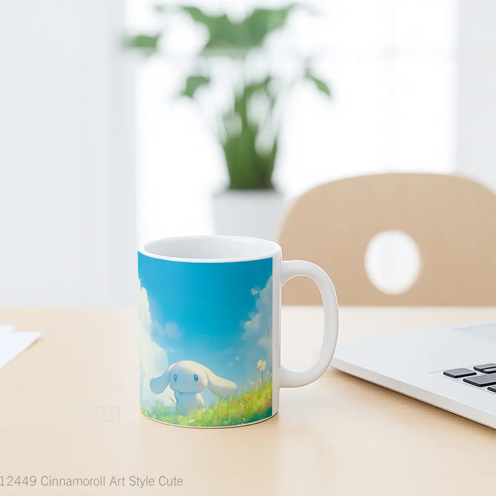 Mug Cinnamoroll Art Style Cute Gelas Keramik Desain Unik - All-side / Desain