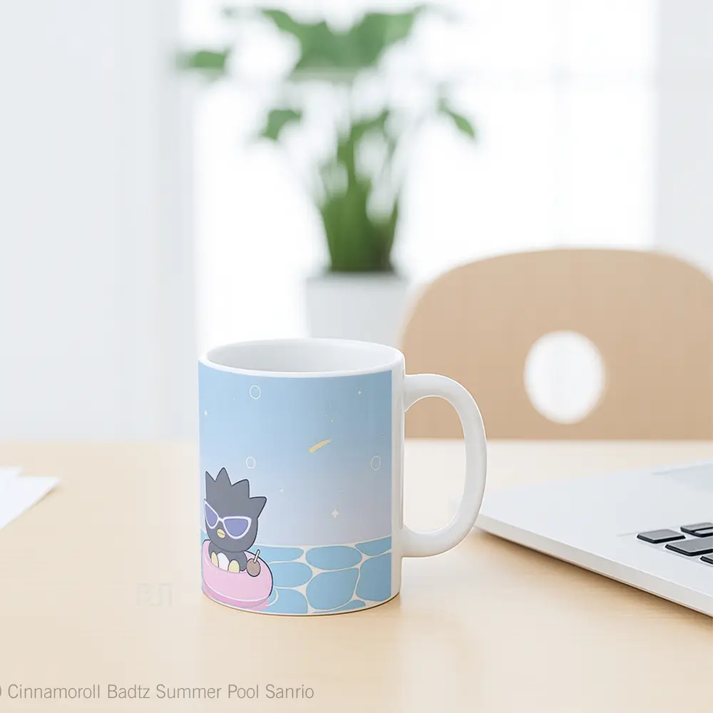 Mug Cinnamoroll Badtz Summer Pool Sanrio Hadiah Lucu dan Menarik - All-side / Desain