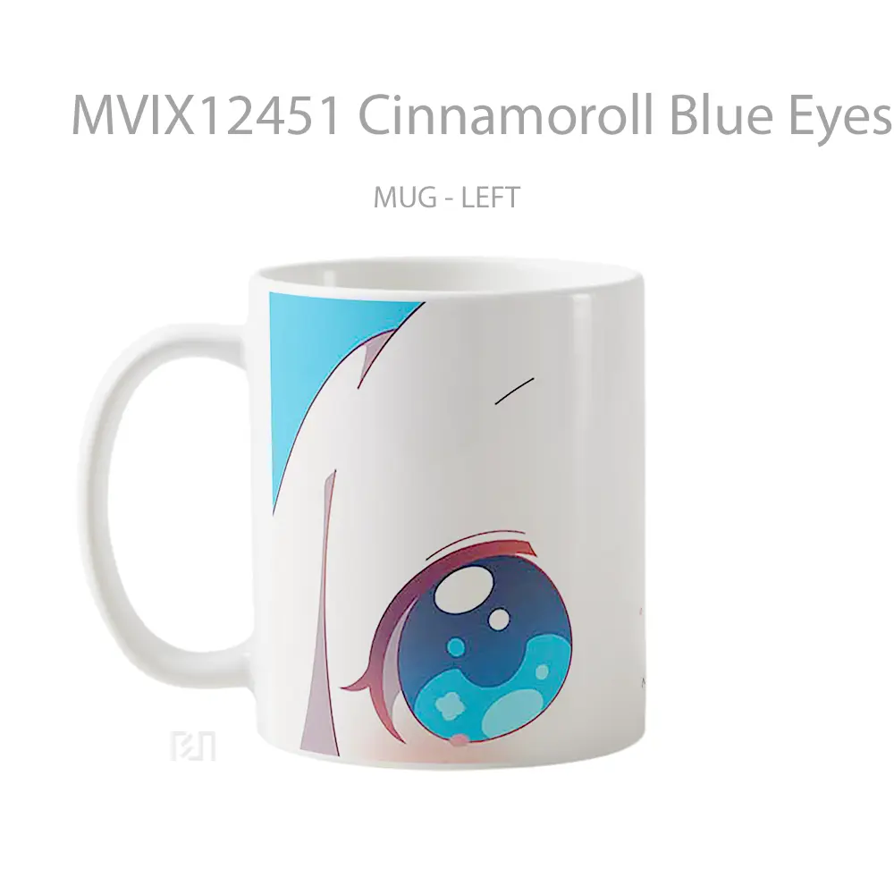 Mug Cinnamoroll Blue Eyes Close Up Hadiah Lucu dan Menarik - All-side / Desain
