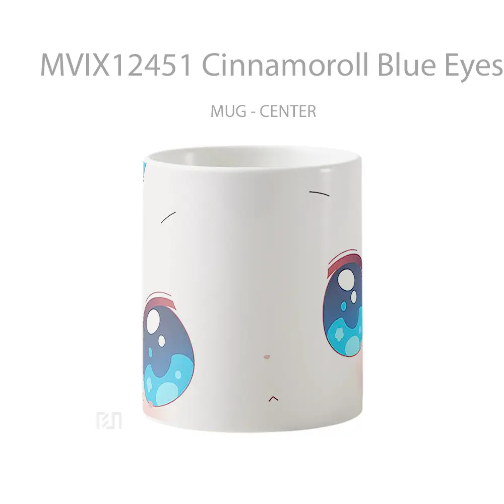 Mug Cinnamoroll Blue Eyes Close Up Hadiah Lucu dan Menarik