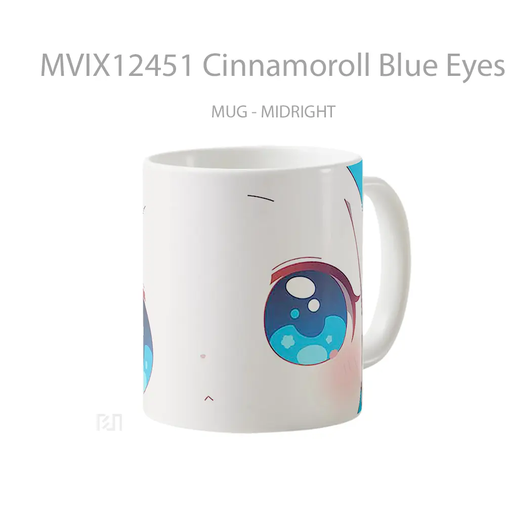 Mug Cinnamoroll Blue Eyes Close Up Hadiah Lucu dan Menarik - All-side / Desain