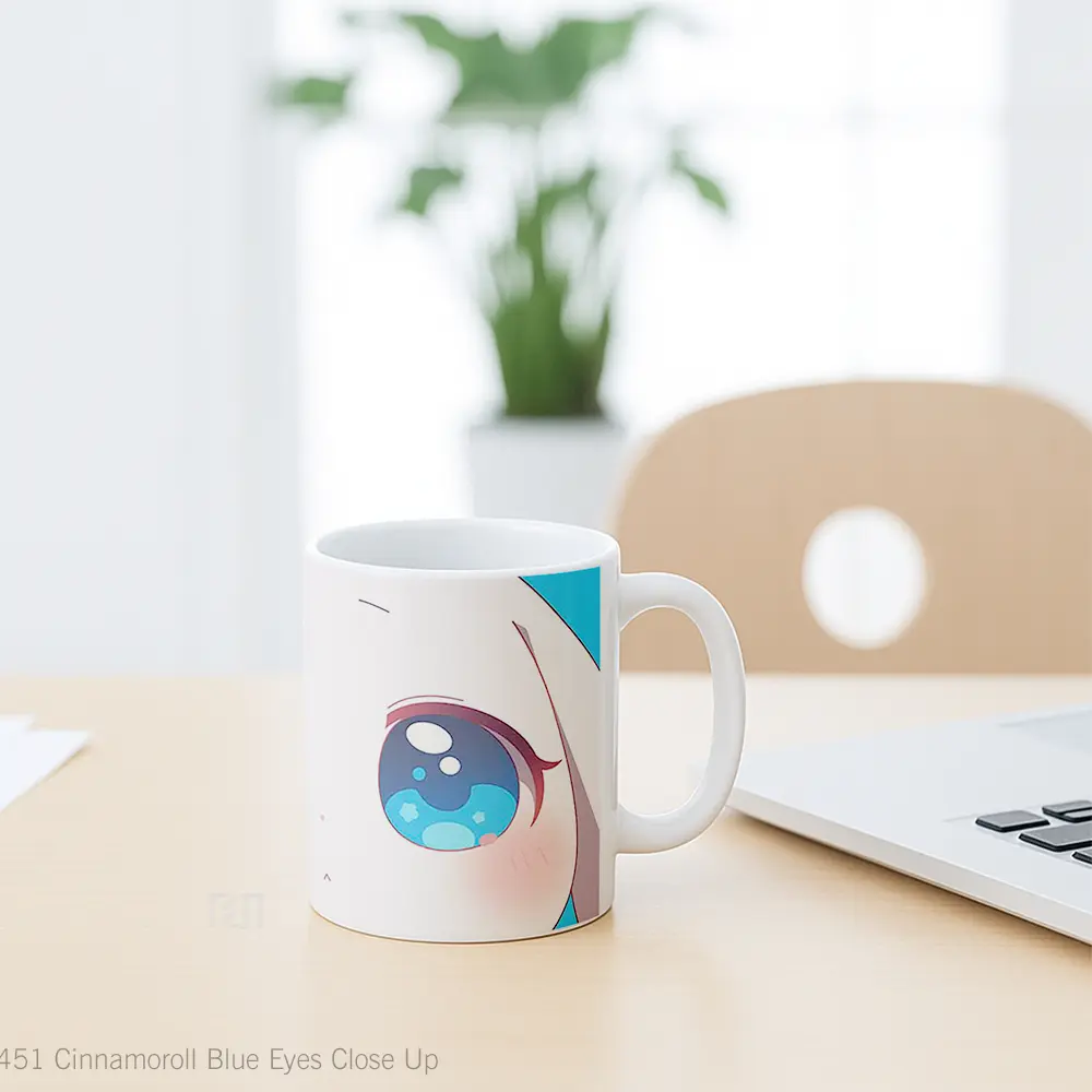 Mug Cinnamoroll Blue Eyes Close Up Hadiah Lucu dan Menarik - All-side / Desain