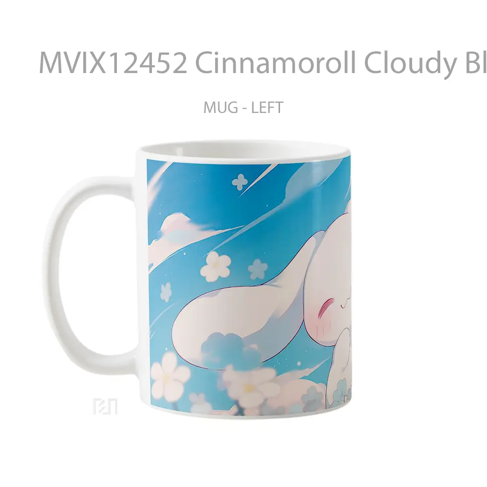 Mug Cinnamoroll Cloudy Bliss Aesthetic Mug Aesthetic Koleksi Spesial - All-side / Desain