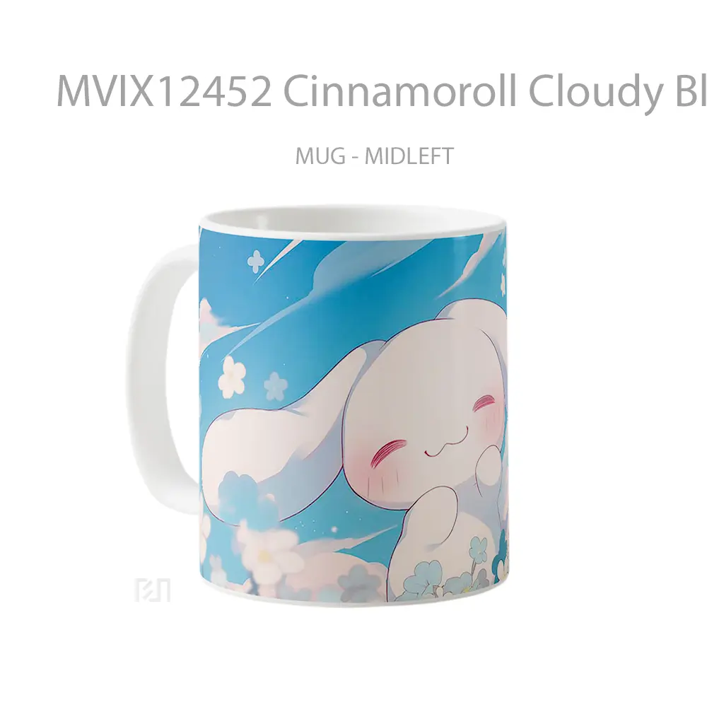 Mug Cinnamoroll Cloudy Bliss Aesthetic Mug Aesthetic Koleksi Spesial - All-side / Desain