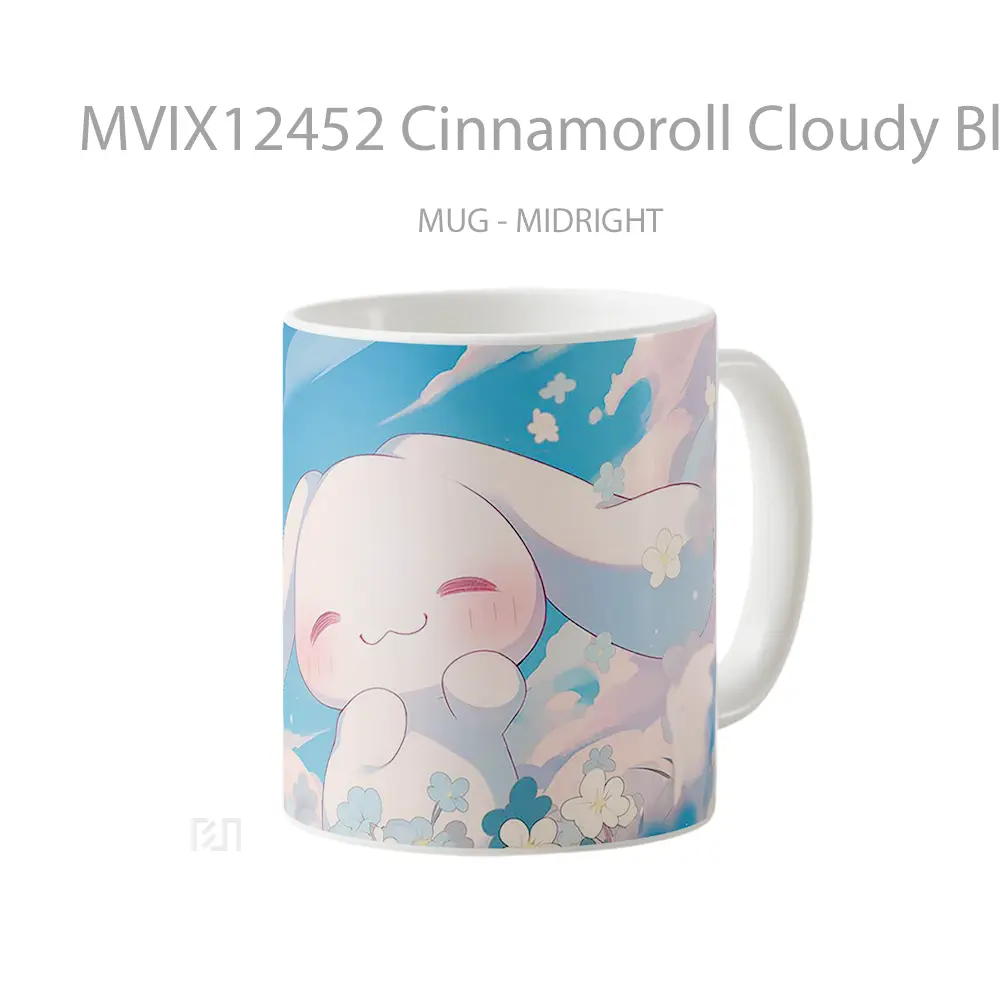 Mug Cinnamoroll Cloudy Bliss Aesthetic Mug Aesthetic Koleksi Spesial - All-side / Desain