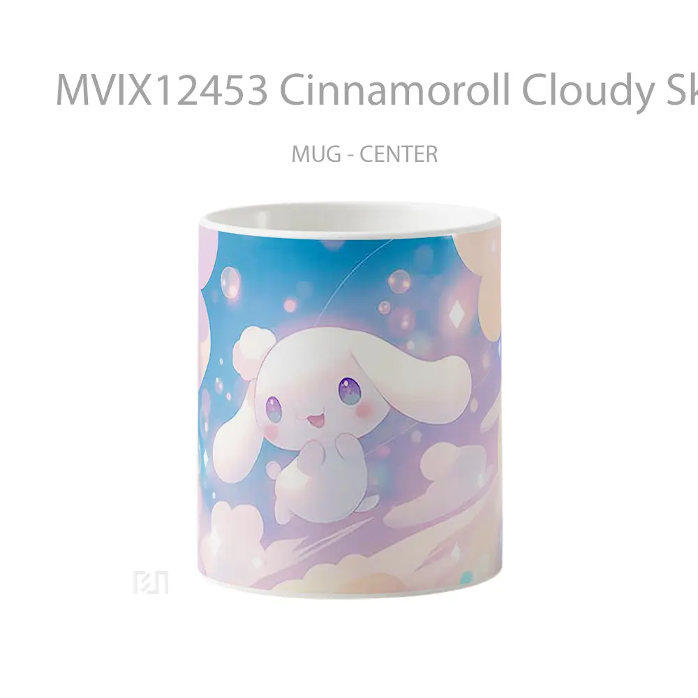 Mug Cinnamoroll Cloudy Sky Pastel Vibes Gelas Keramik Desain Unik