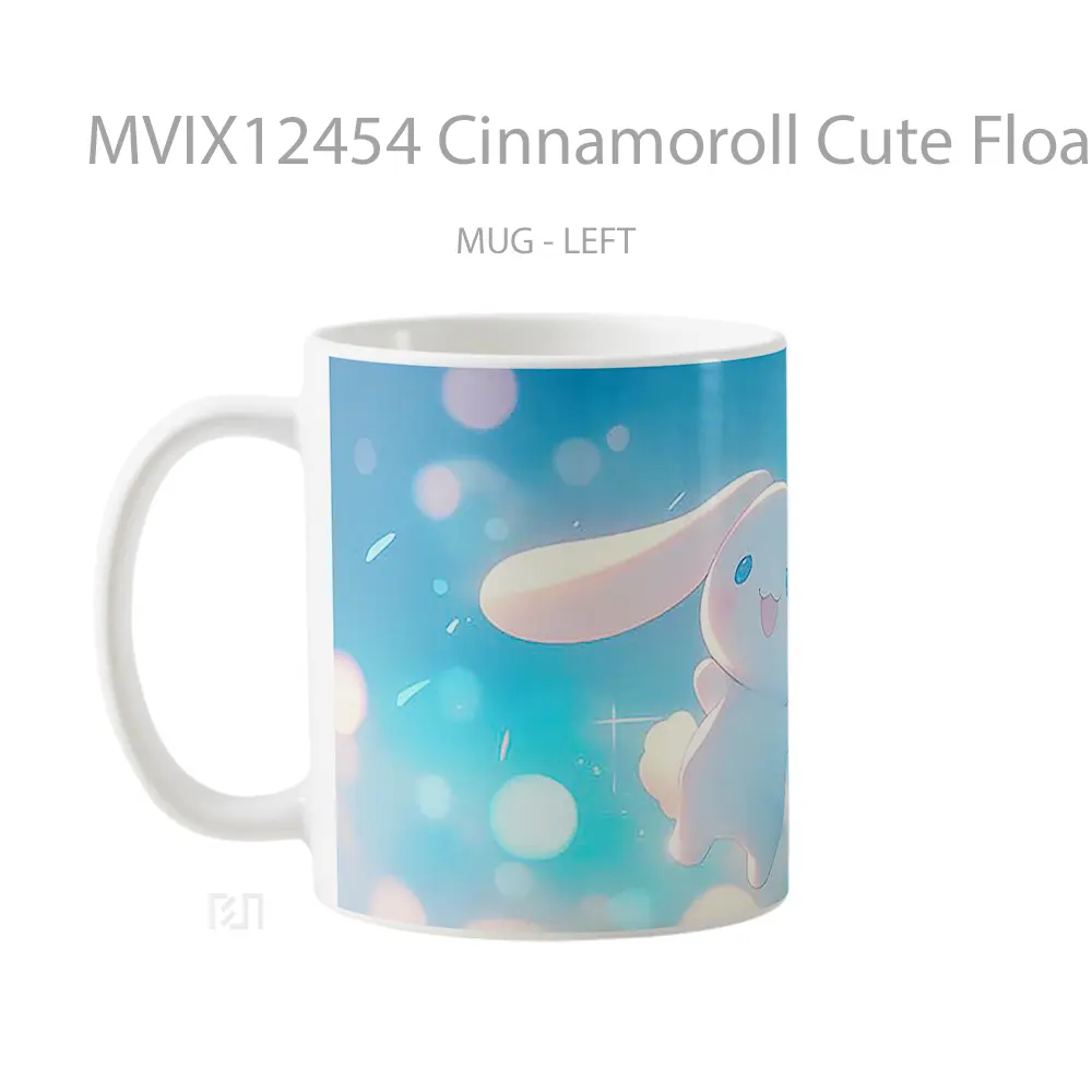 Mug Cinnamoroll Cute Floating Clouds Light Background Koleksi Mug Limited Edition - All-side / Desain