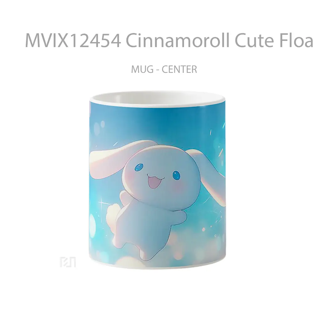 Mug Cinnamoroll Cute Floating Clouds Light Background Koleksi Mug Limited Edition