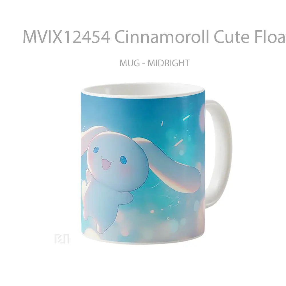 Mug Cinnamoroll Cute Floating Clouds Light Background Koleksi Mug Limited Edition - All-side / Desain