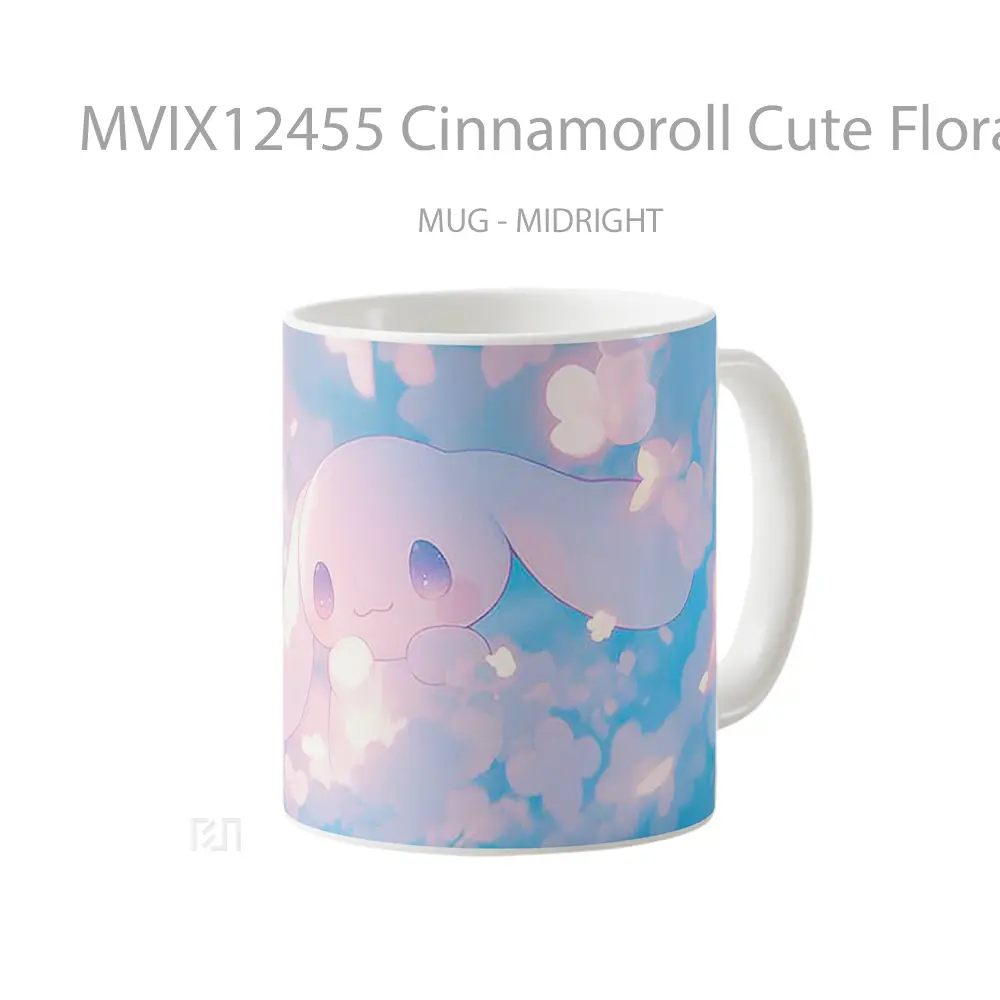 Mug Cinnamoroll Cute Floral Butterfly Pastel Mug Aesthetic Koleksi Spesial - All-side / Desain