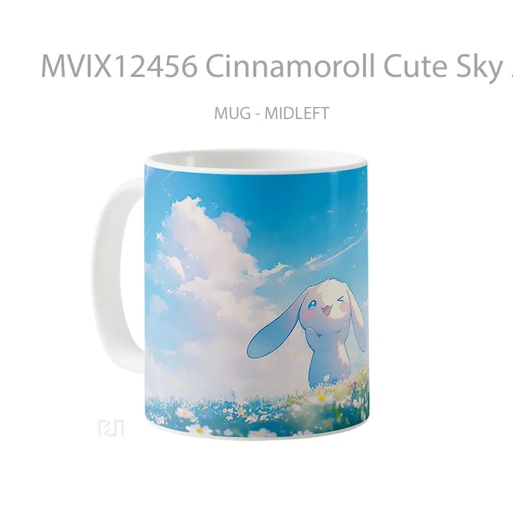 Mug Cinnamoroll Cute Sky Adventure Mug Aesthetic Koleksi Spesial - All-side / Desain