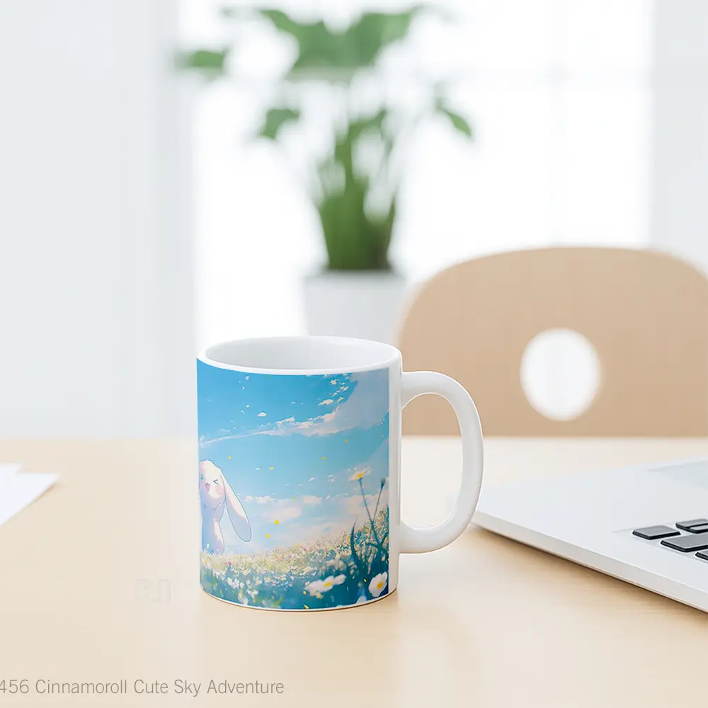 Mug Cinnamoroll Cute Sky Adventure Mug Aesthetic Koleksi Spesial - All-side / Desain
