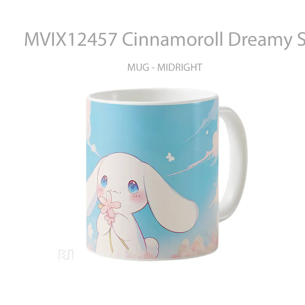 Mug Cinnamoroll Dreamy Sky Pastel Anime Koleksi Mug Karakter Jepang - All-side / Desain