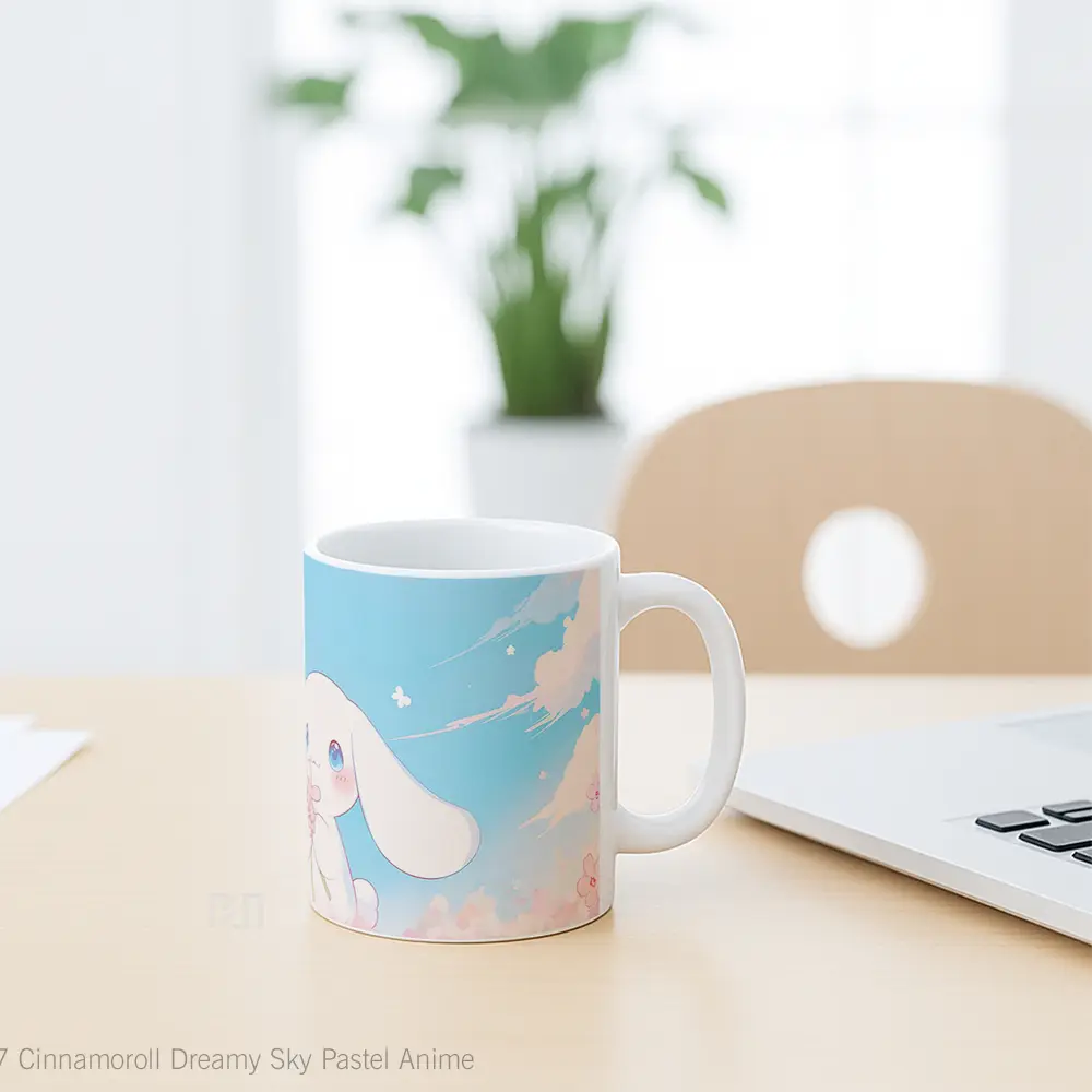 Mug Cinnamoroll Dreamy Sky Pastel Anime Koleksi Mug Karakter Jepang - All-side / Desain