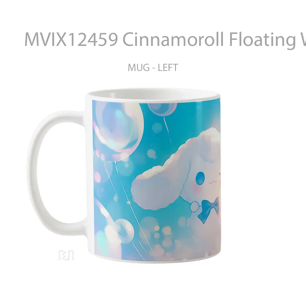 Mug Cinnamoroll Floating With Balloons Gelas Keramik Desain Unik - All-side / Desain