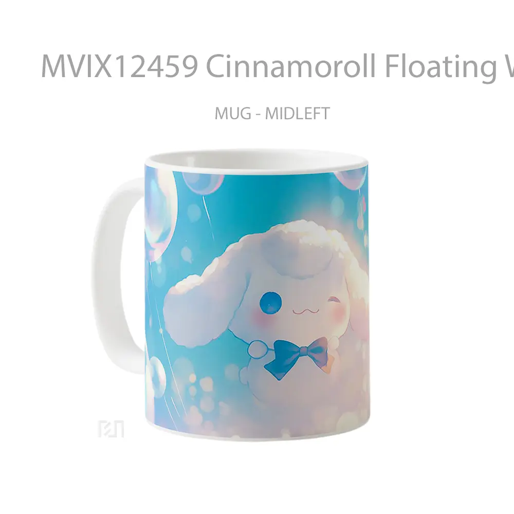 Mug Cinnamoroll Floating With Balloons Gelas Keramik Desain Unik - All-side / Desain