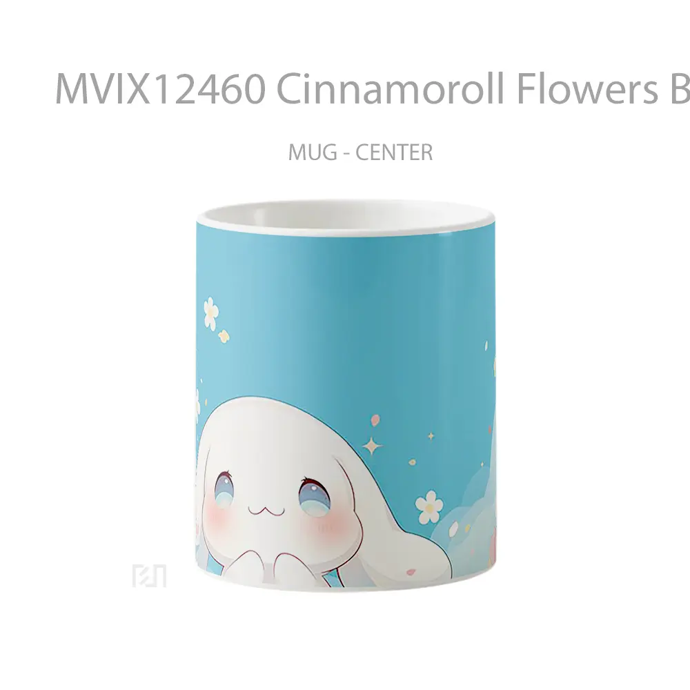 Mug Cinnamoroll Flowers Blue Sanrio Koleksi Mug Limited Edition