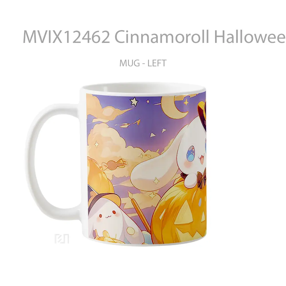 Mug Cinnamoroll Halloween Pumpkin Joyful Hadiah Lucu dan Menarik - All-side / Desain