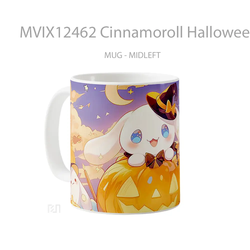 Mug Cinnamoroll Halloween Pumpkin Joyful Hadiah Lucu dan Menarik - All-side / Desain