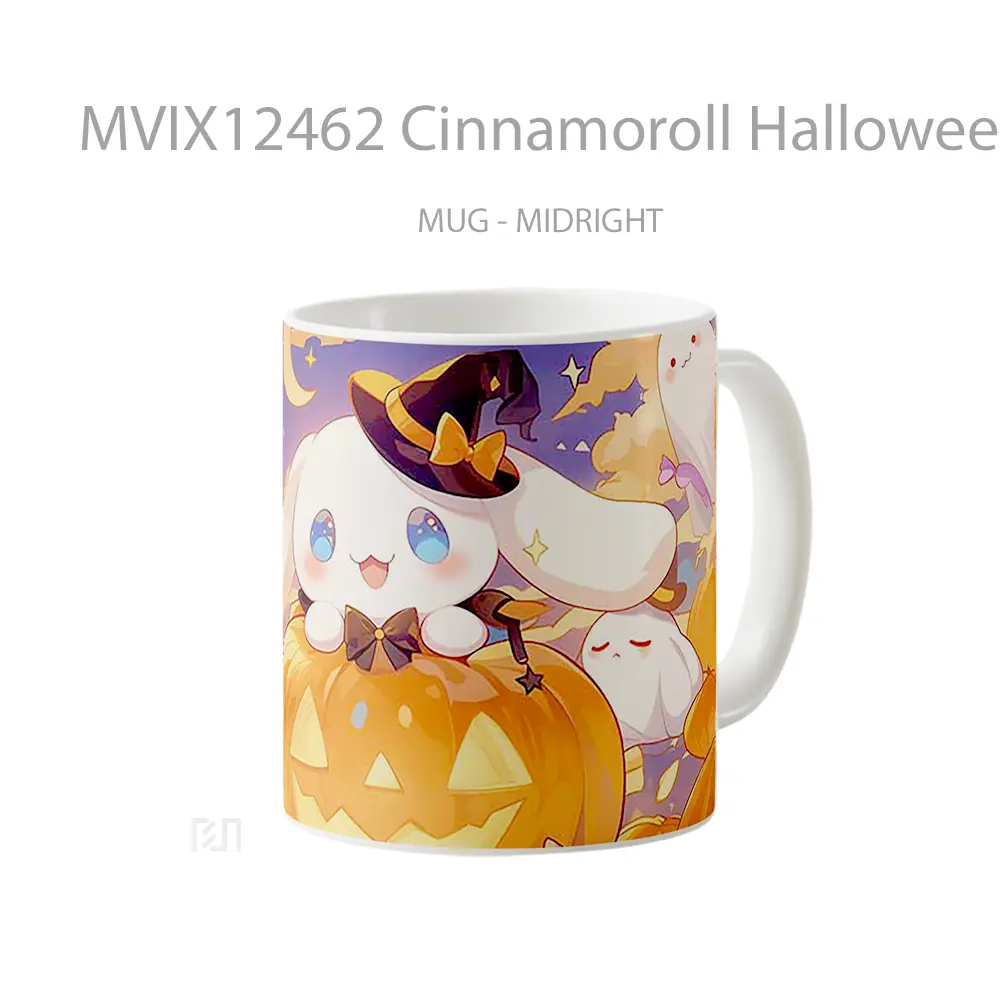 Mug Cinnamoroll Halloween Pumpkin Joyful Hadiah Lucu dan Menarik - All-side / Desain