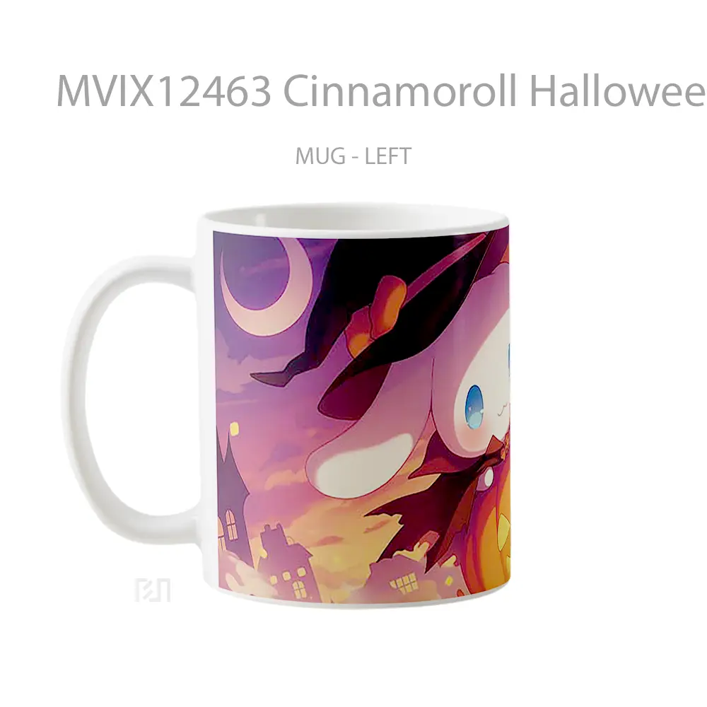 Mug Cinnamoroll Halloween Pumpkin Party Gelas Keramik Desain Unik - All-side / Desain