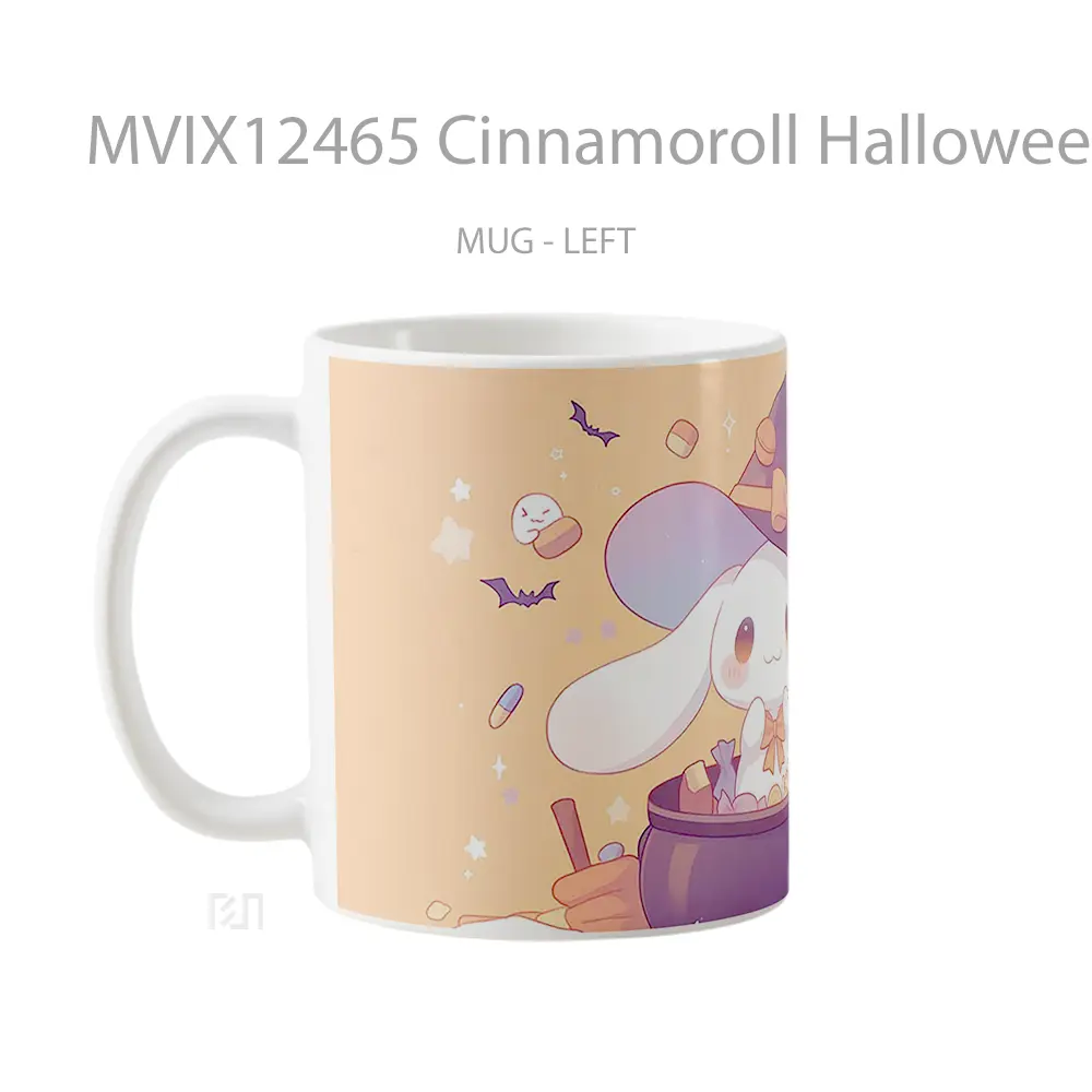 Mug Cinnamoroll Halloween Witchy Cute Gelas Keramik Desain Unik - All-side / Desain