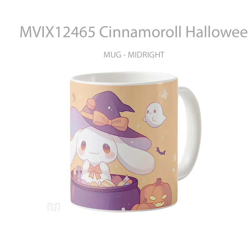 Mug Cinnamoroll Halloween Witchy Cute Gelas Keramik Desain Unik - All-side / Desain