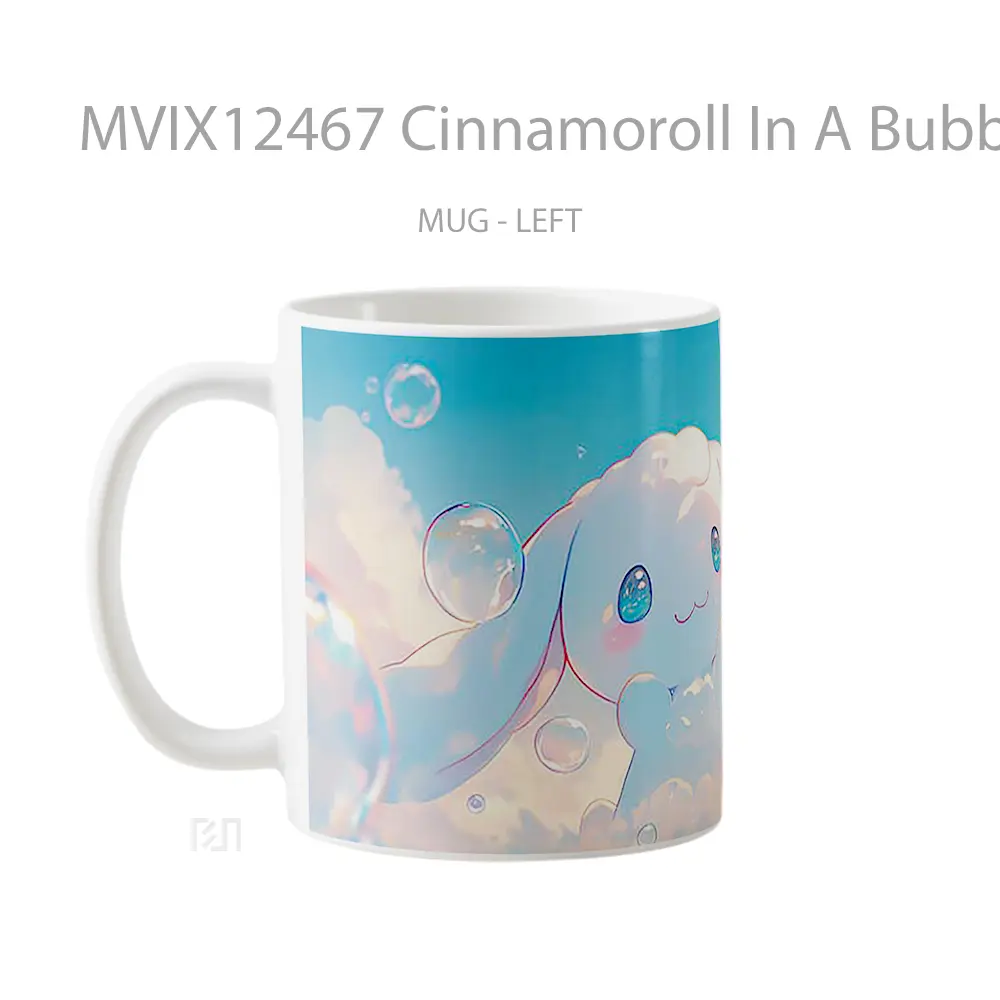 Mug Cinnamoroll In A Bubble World Mug Aesthetic Koleksi Spesial - All-side / Desain
