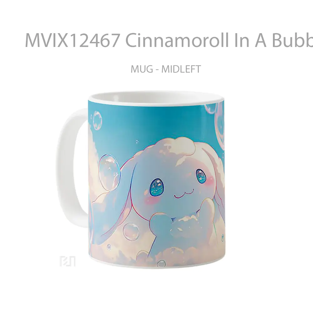 Mug Cinnamoroll In A Bubble World Mug Aesthetic Koleksi Spesial - All-side / Desain