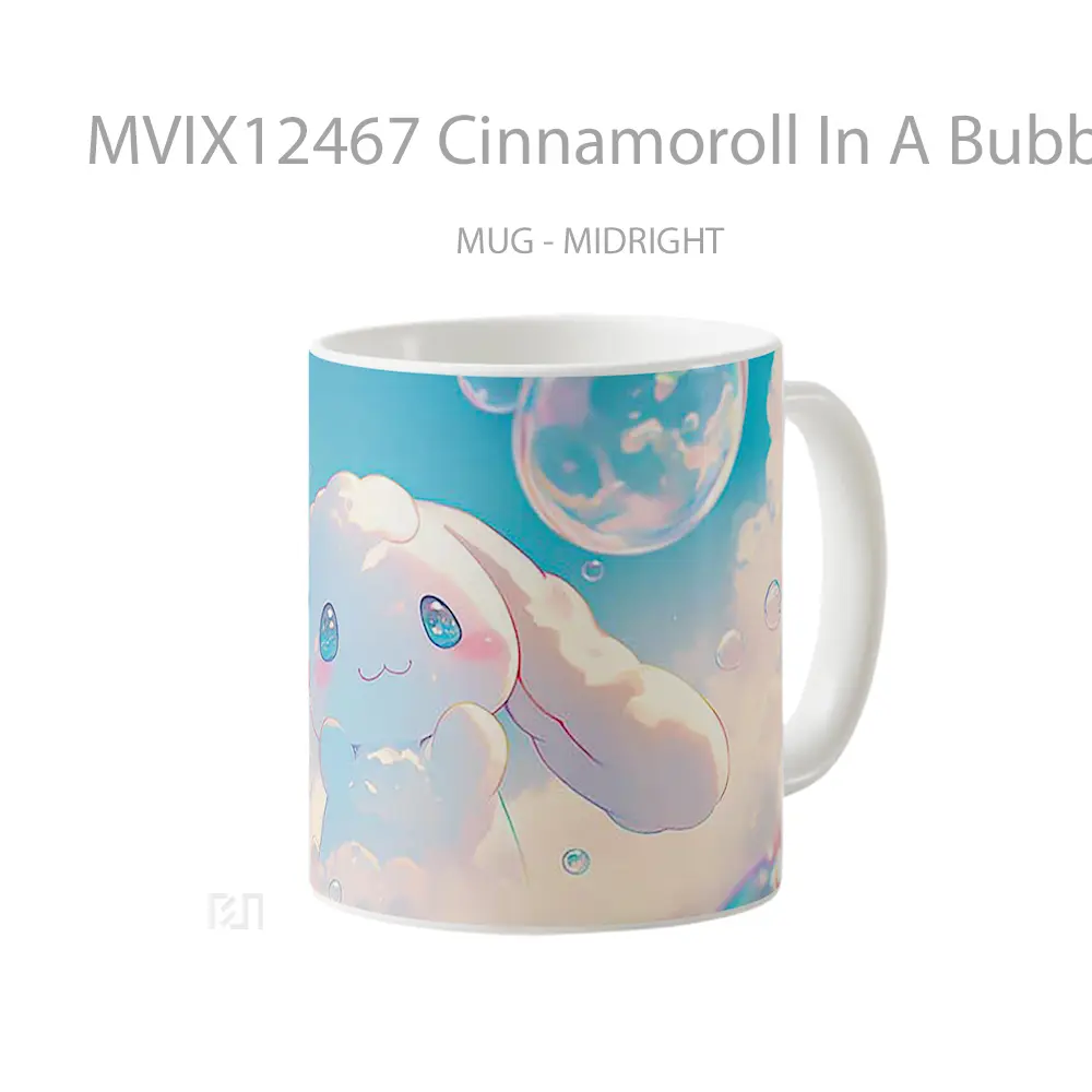 Mug Cinnamoroll In A Bubble World Mug Aesthetic Koleksi Spesial - All-side / Desain