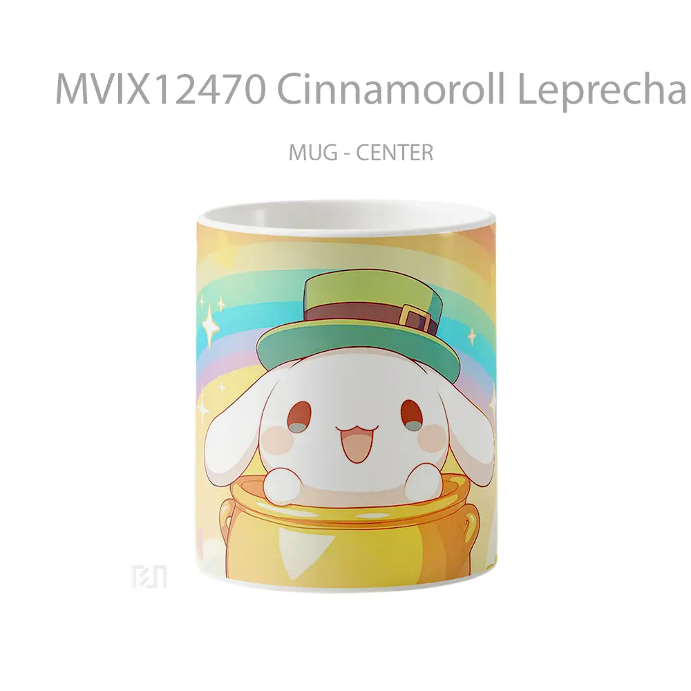 Mug Cinnamoroll Leprechaun Rainbow St. Patricks Day Hadiah Lucu dan Menarik