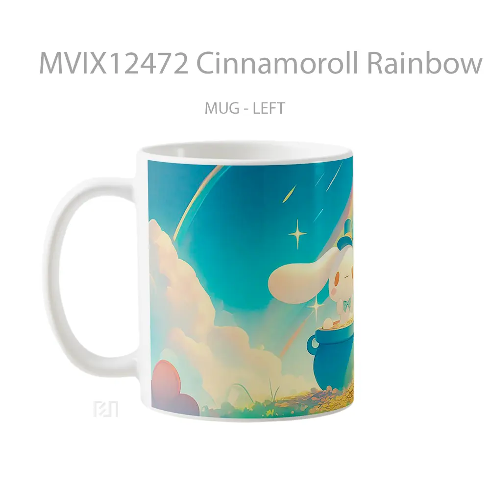 Mug Cinnamoroll Rainbow Pot Of Gold St Patricks Day Hadiah Lucu dan Menarik - All-side / Desain