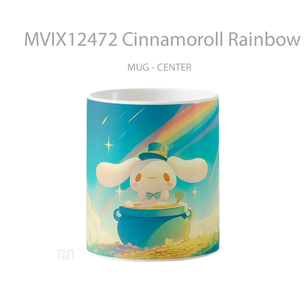 Mug Cinnamoroll Rainbow Pot Of Gold St Patricks Day Hadiah Lucu dan Menarik