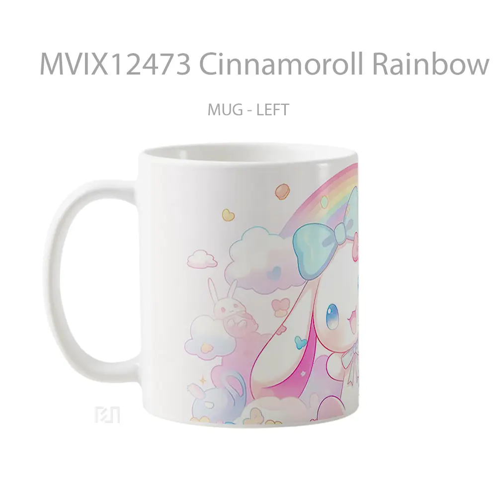 Mug Cinnamoroll Rainbow Sanrio Cute Gelas Keramik Desain Unik - All-side / Desain