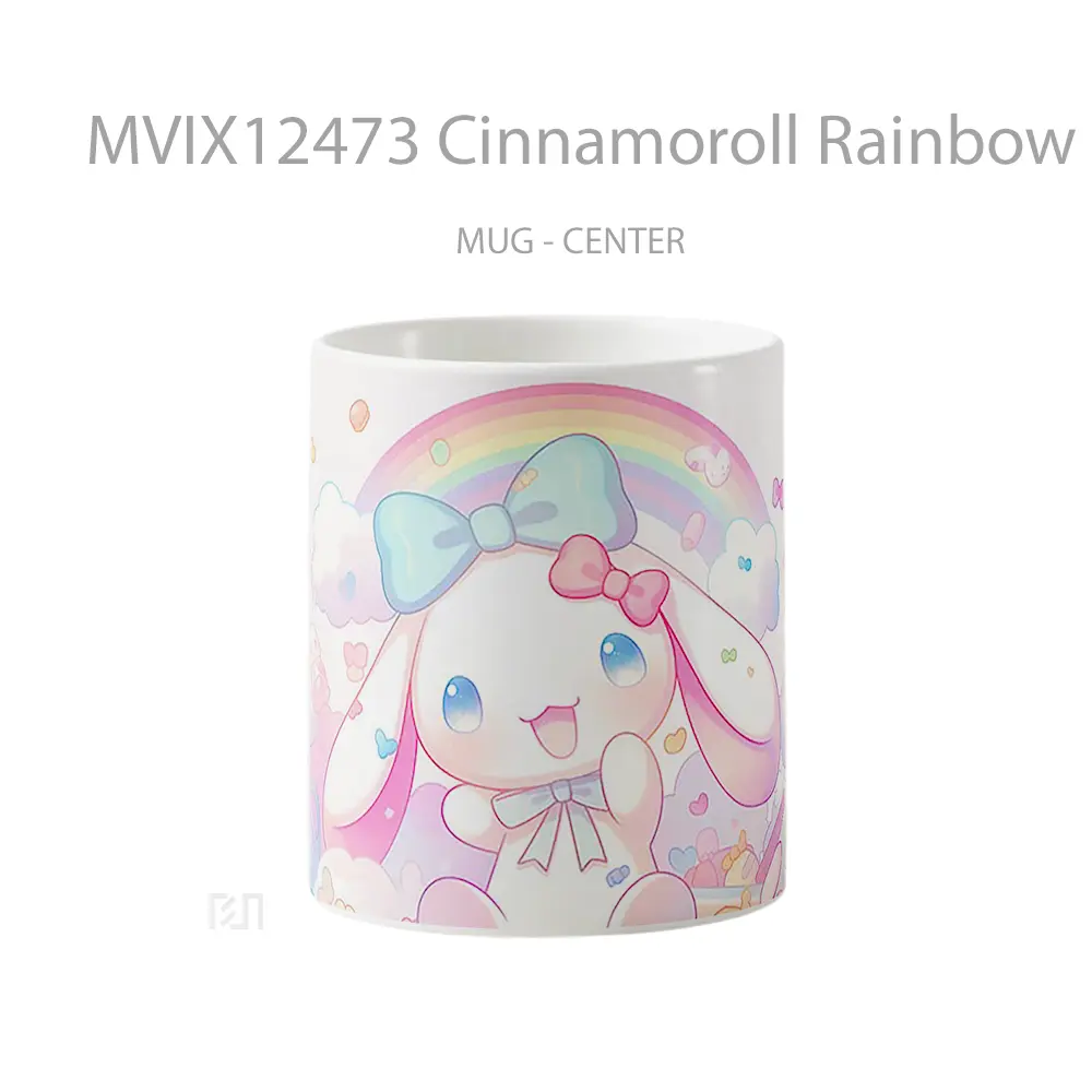 Mug Cinnamoroll Rainbow Sanrio Cute Gelas Keramik Desain Unik