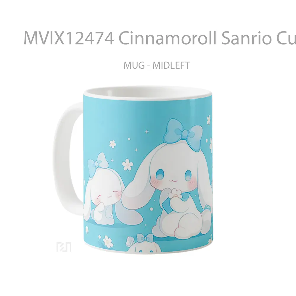 Mug Cinnamoroll Sanrio Cute Blue Hadiah Lucu dan Menarik - All-side / Desain