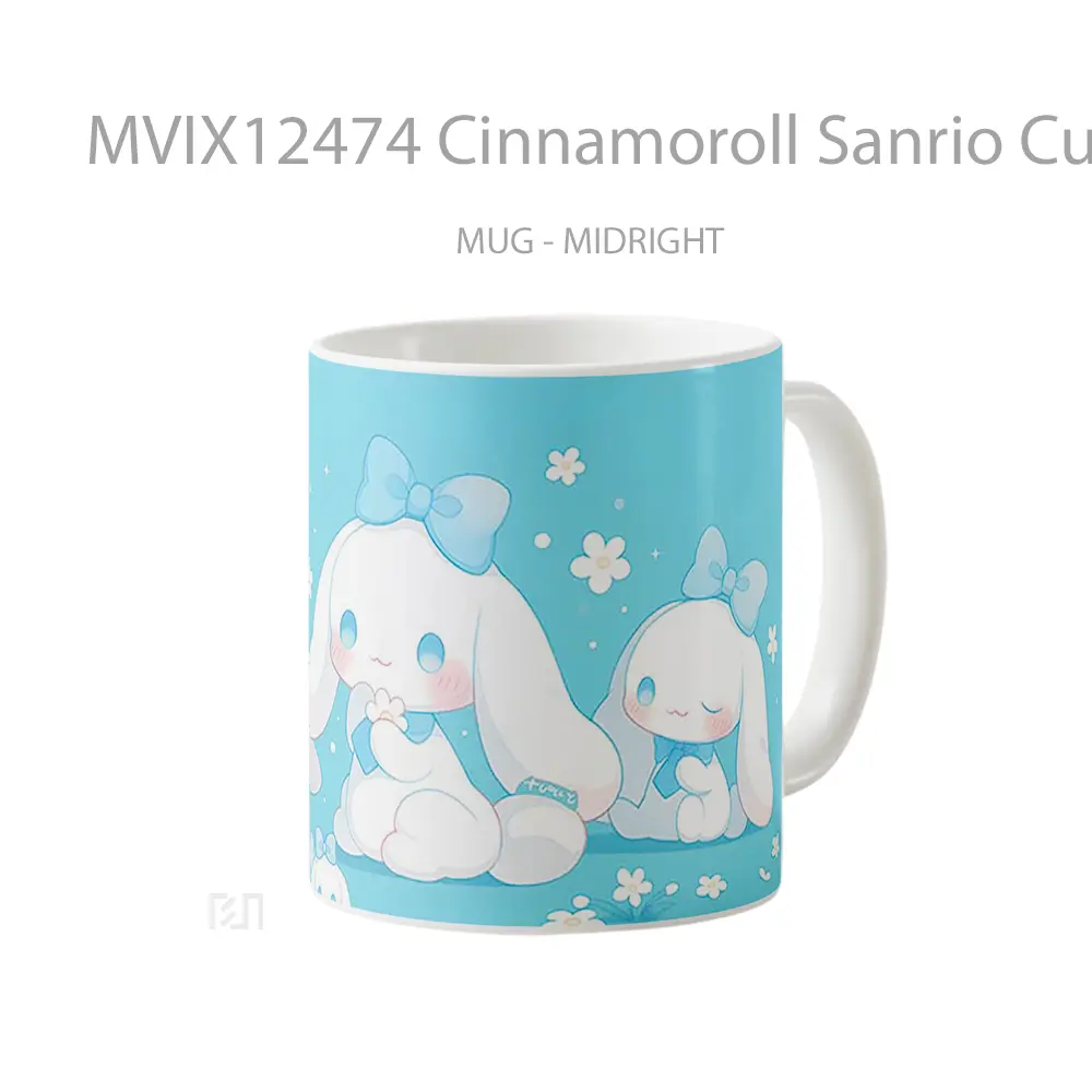 Mug Cinnamoroll Sanrio Cute Blue Hadiah Lucu dan Menarik - All-side / Desain