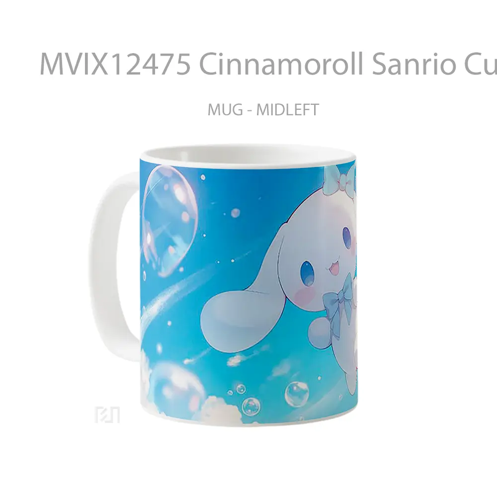 Mug Cinnamoroll Sanrio Cute Clouds Sky Gelas Keramik Desain Unik - All-side / Desain