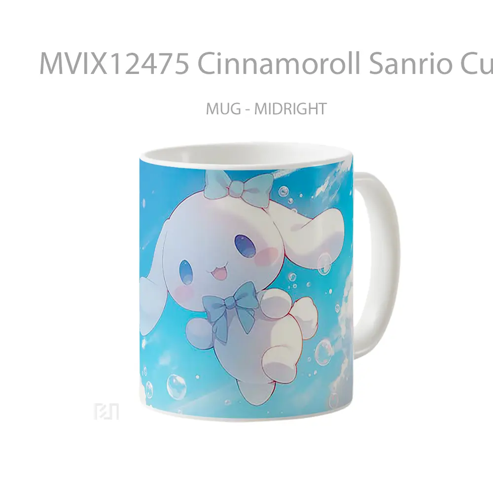 Mug Cinnamoroll Sanrio Cute Clouds Sky Gelas Keramik Desain Unik - All-side / Desain