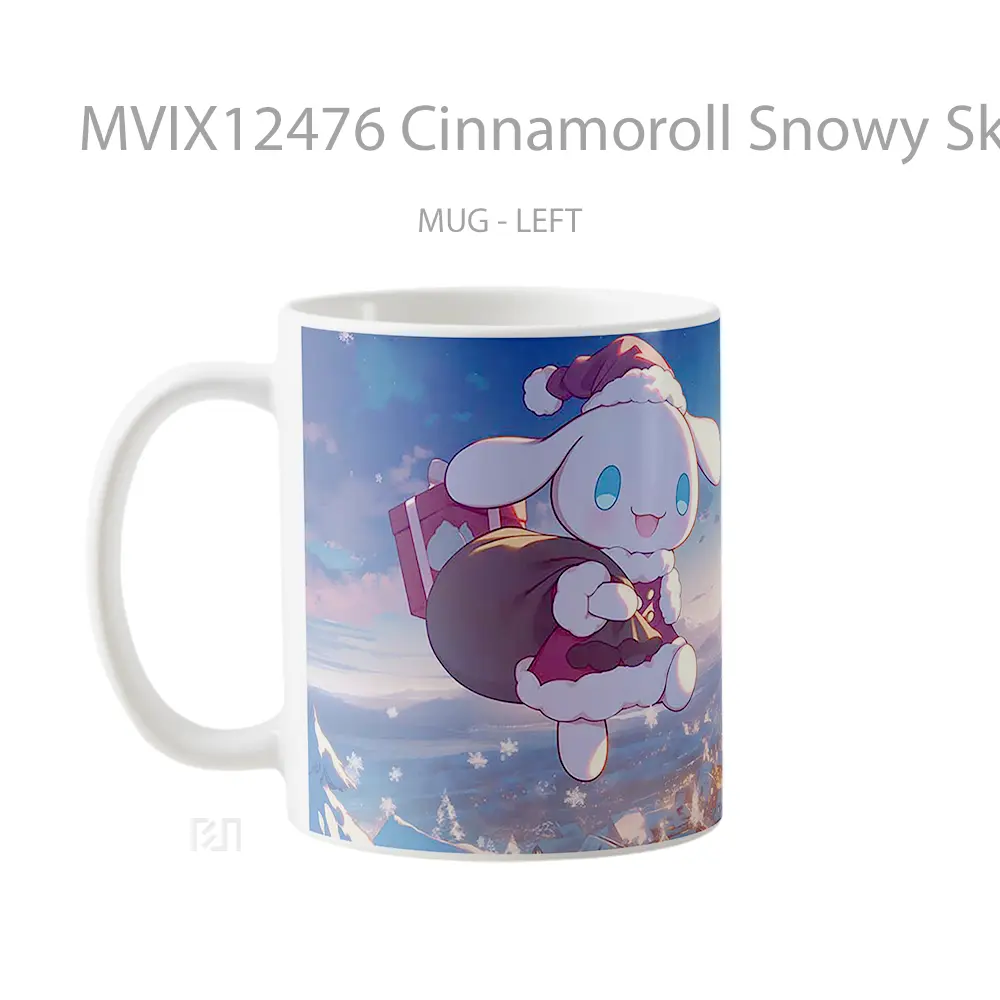 Mug Cinnamoroll Snowy Sky Christmas Magic Mug Aesthetic Koleksi Spesial - All-side / Desain
