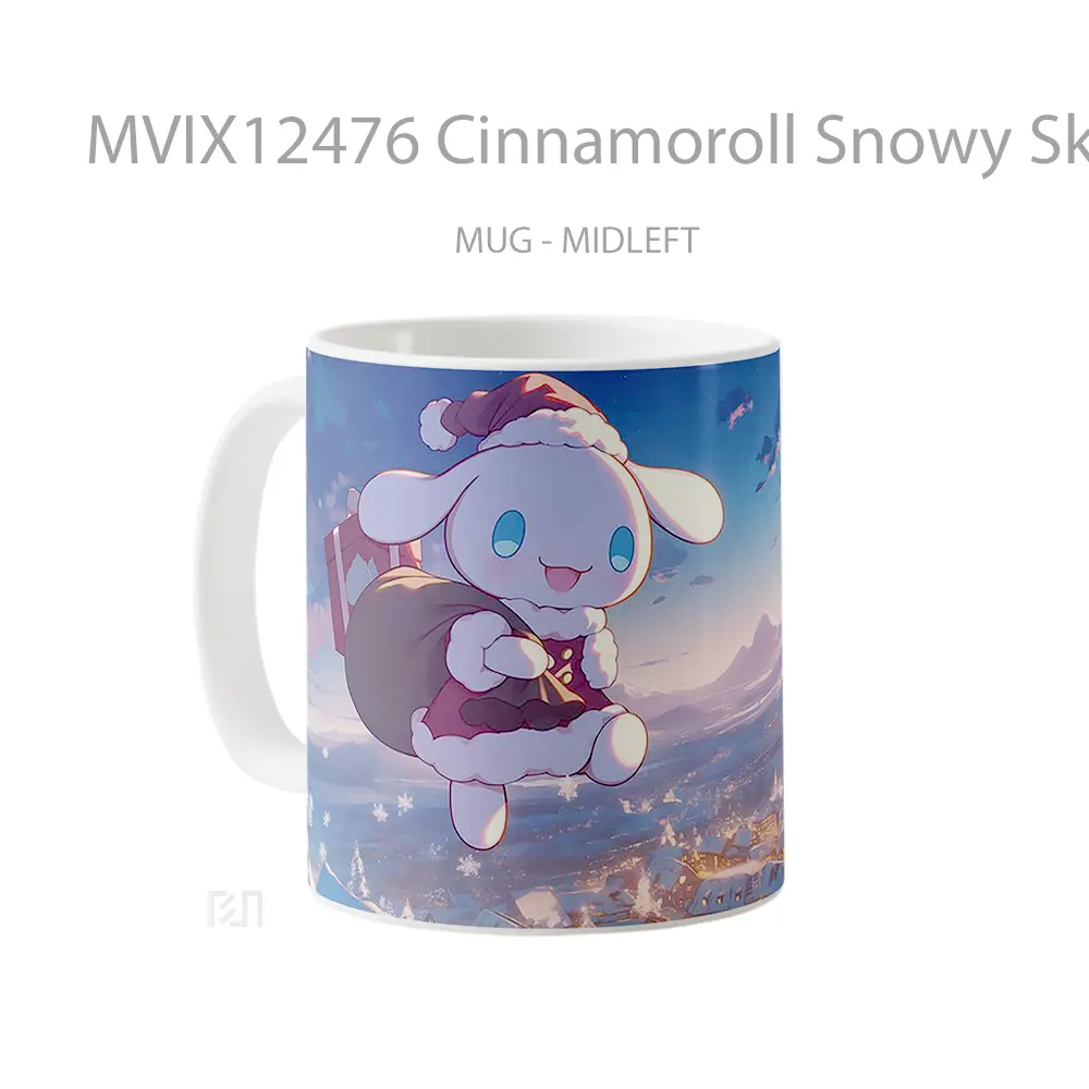 Mug Cinnamoroll Snowy Sky Christmas Magic Mug Aesthetic Koleksi Spesial - All-side / Desain