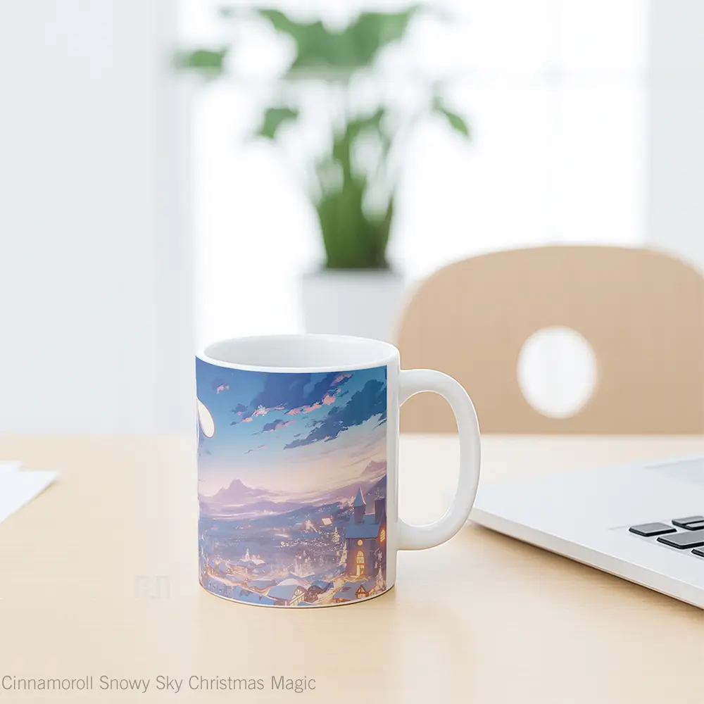 Mug Cinnamoroll Snowy Sky Christmas Magic Mug Aesthetic Koleksi Spesial - All-side / Desain