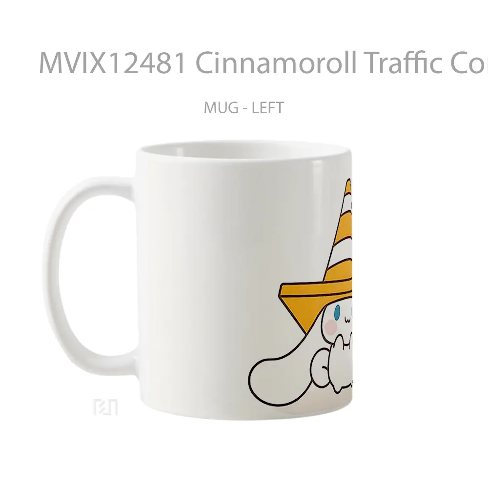 Mug Cinnamoroll Traffic Cone Hat Sanrio Koleksi Mug Limited Edition - All-side / Desain