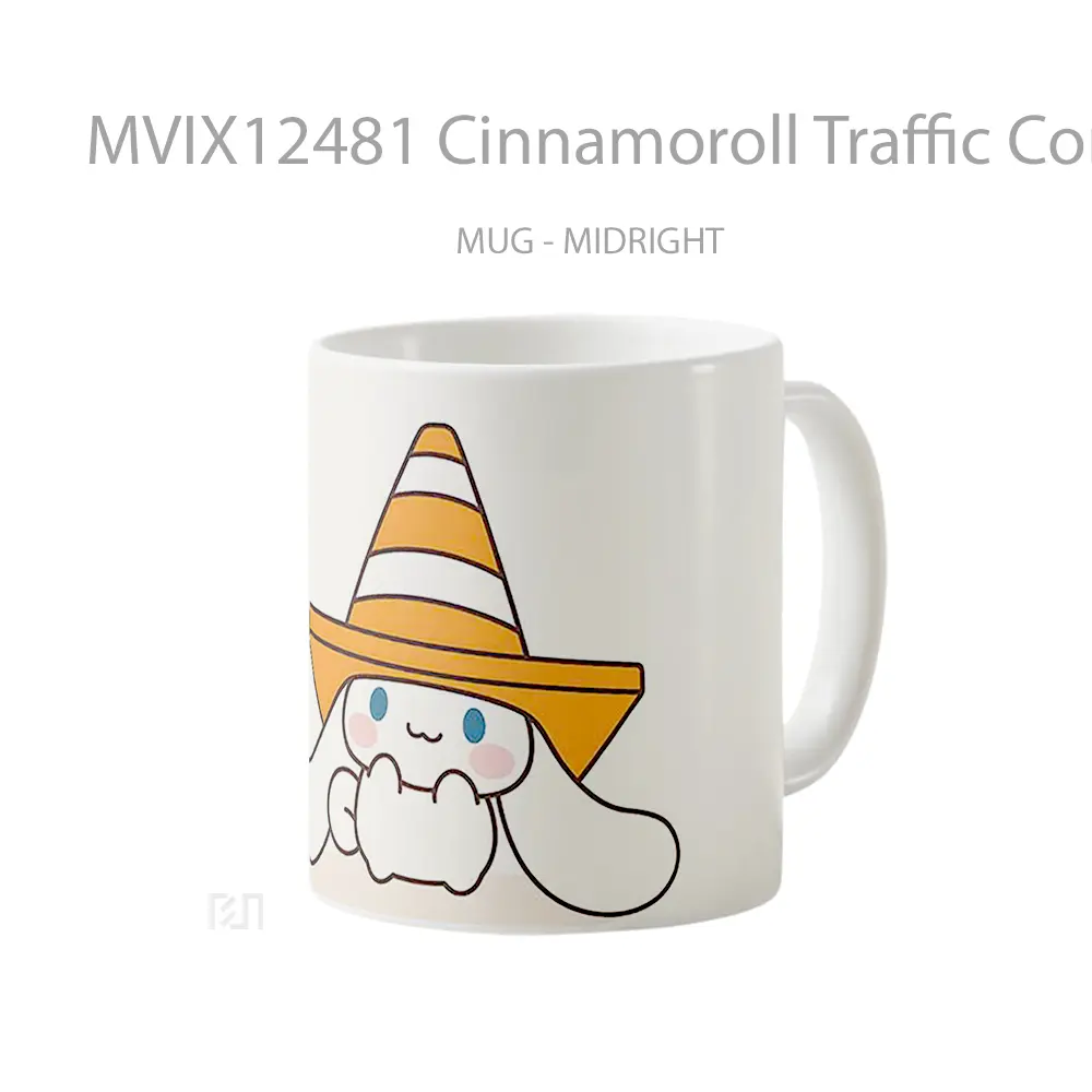 Mug Cinnamoroll Traffic Cone Hat Sanrio Koleksi Mug Limited Edition - All-side / Desain