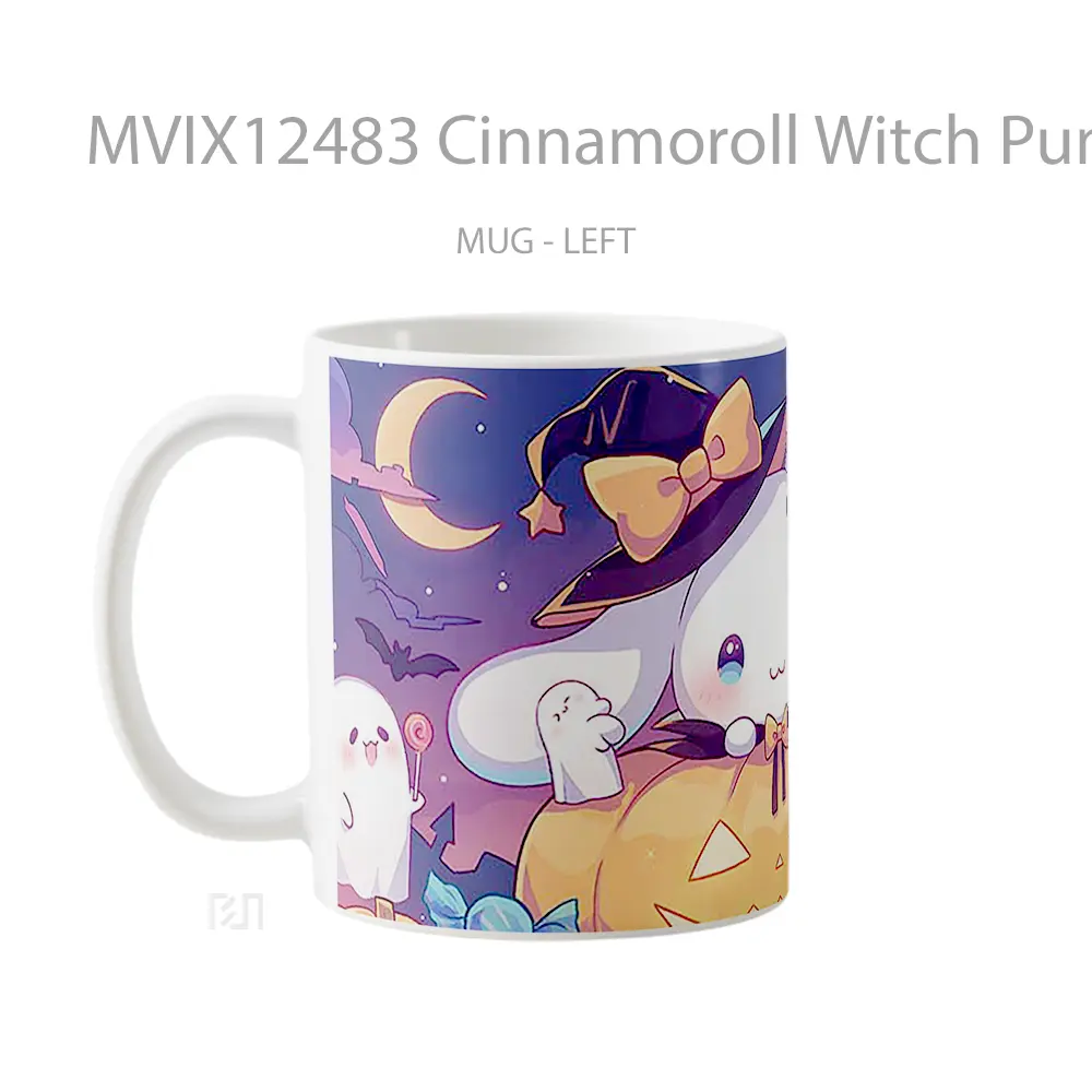 Mug Cinnamoroll Witch Pumpkin Halloween Hadiah Lucu dan Menarik - All-side / Desain